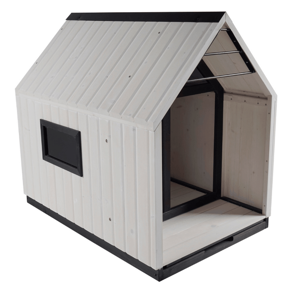 Nordic Modern White Dog House & Timber Kennel