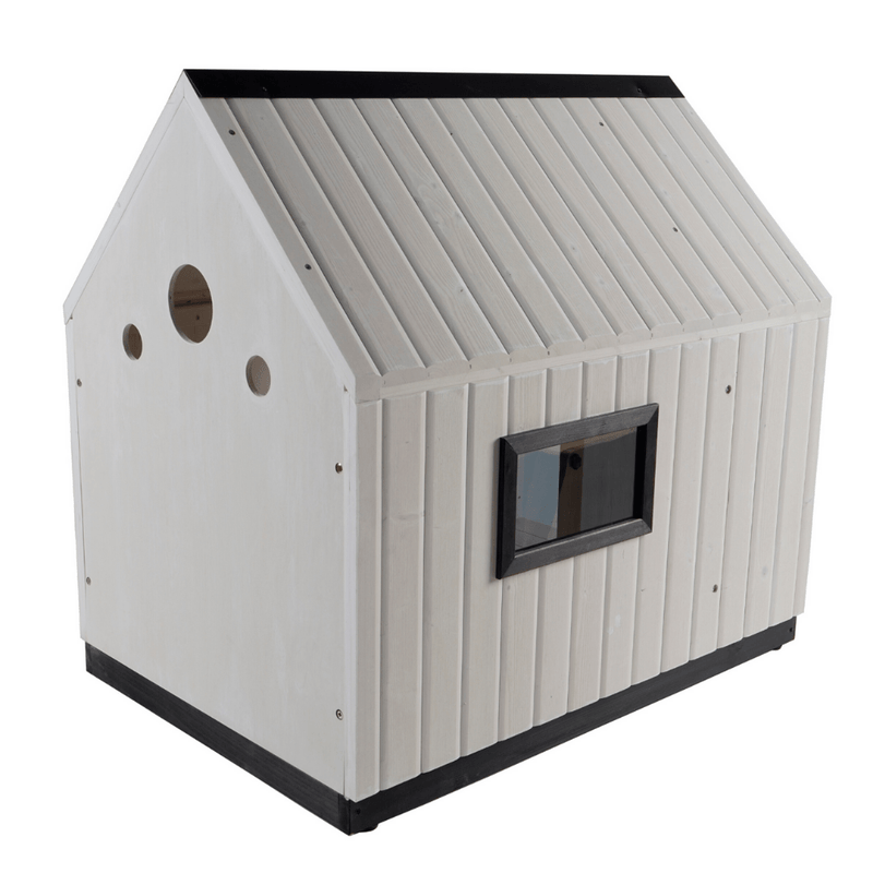 Nordic Modern White Dog House & Timber Kennel