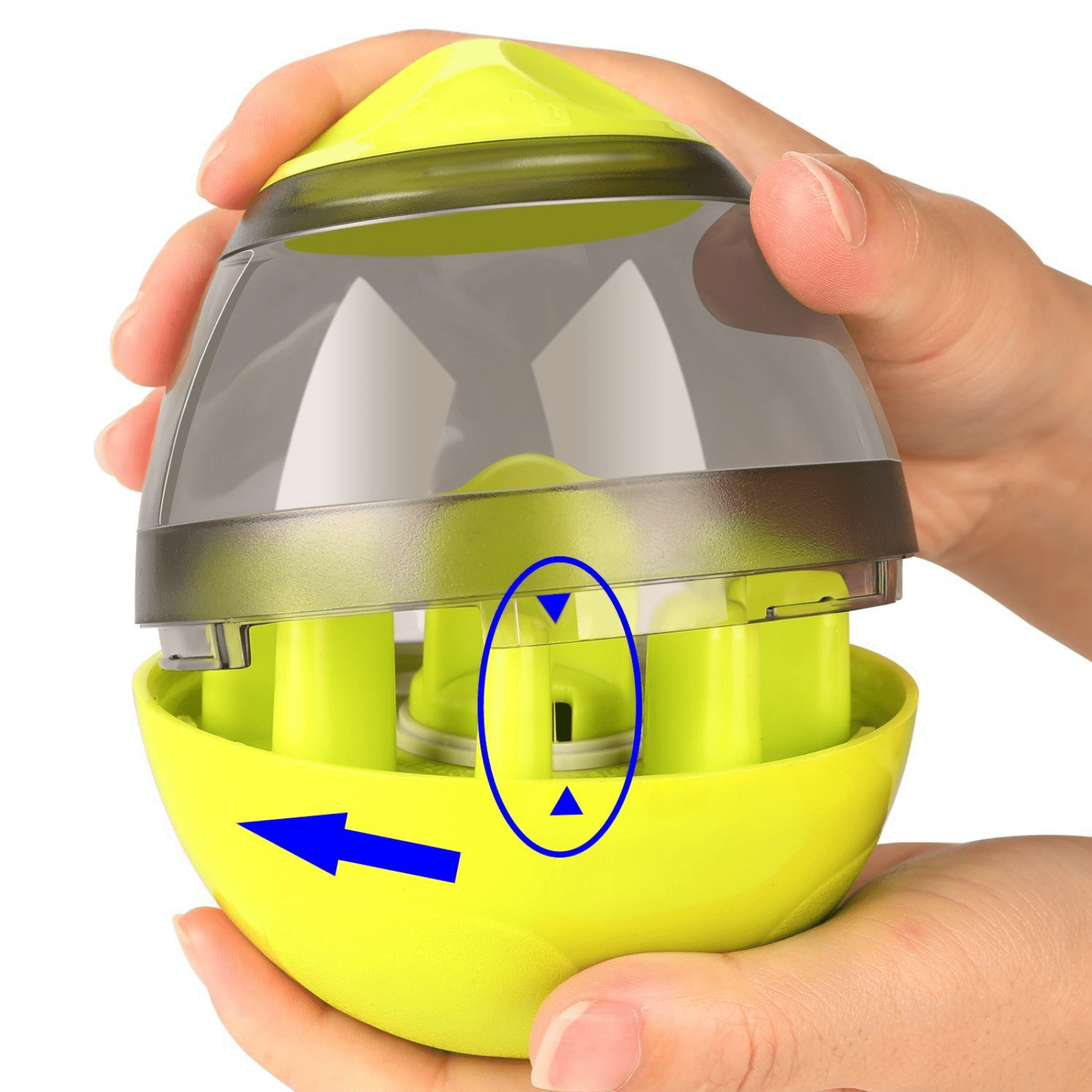 Modern Pets Dog Toy Dog Tumbler Feeder Toy w/ Bonus Snacks, Green