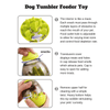 Modern Pets Dog Toy Dog Tumbler Feeder Toy w/ Bonus Snacks, Green