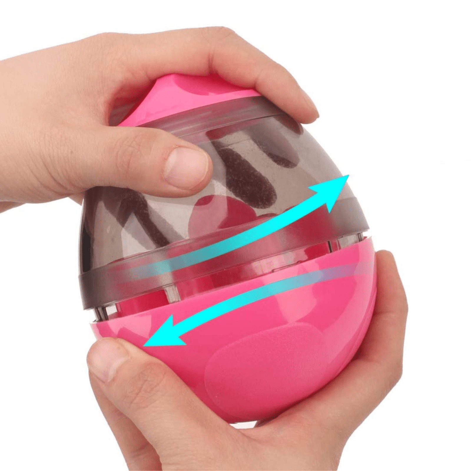 Modern Pets Dog Toy Dog Tumbler Feeder Toy w/ Bonus Snacks, Pink