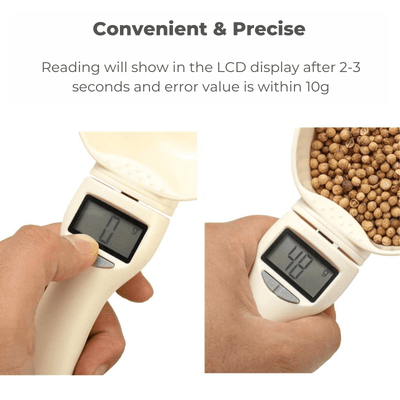 Modern Pets Food Storage Pet Food Measuring Scoop With Digital Scales