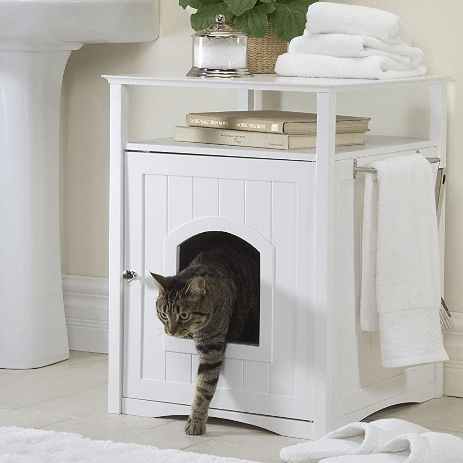Litterbox Furniture Cat Litter Box Enclosure Wooden Litter Box