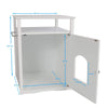 Modern Pets Litter Box Jasper 2 Cat Litter Cabinet, White