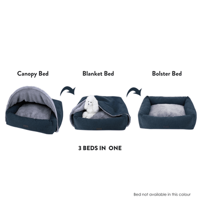 Modern Pets Pet Bed Canopy Bolster Convertible Dog Bed