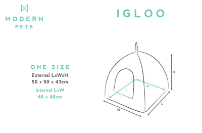 Modern Pets Pet Bed Cat Igloo, Classic Pet Bed, Charcoal