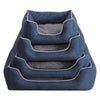 Modern Pets Pet Bed Luxury Dog Bed, Classic Navy Blue