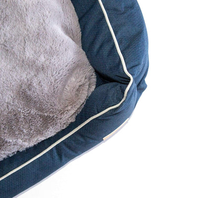 Modern Pets Pet Bed Luxury Dog Bed, Classic Navy Blue