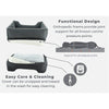 Modern Pets Pet Bed Luxury Dog Bolster Bed Orthopedic, Storm Grey