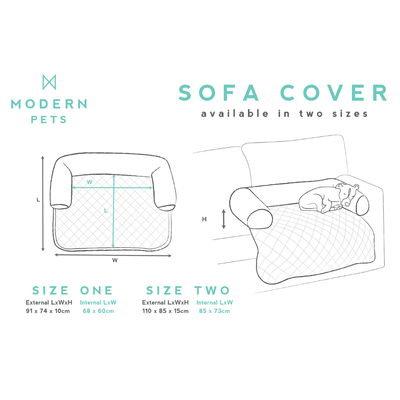Modern Pets Pet Bed Quilted Pet Sofa Cover