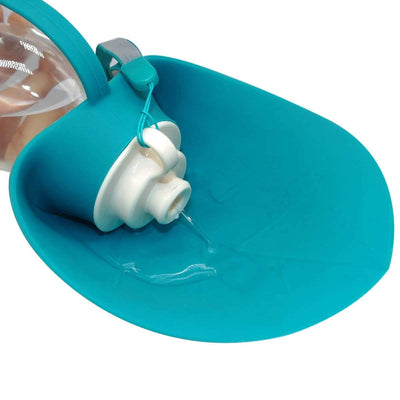 Modern Pets Pet Bowl Dog Water Bottle, Portable Travel Bowl, Blue