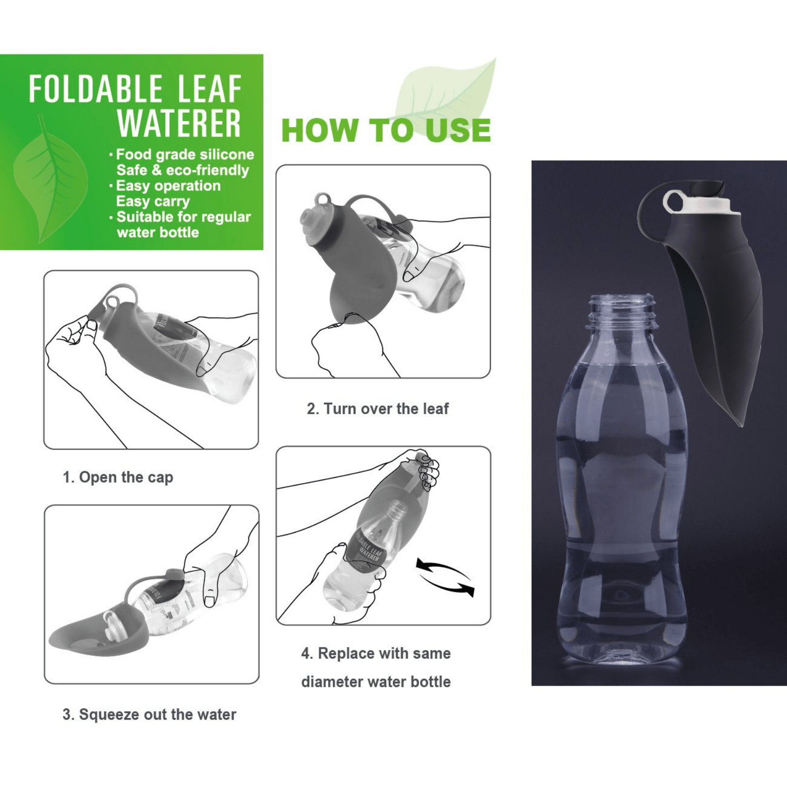 Dog Water Bottle Portable Travel Bowl Blue Modern Pets