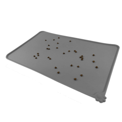Modern Pets Pet Bowl Silicone Pet Feeding Mat, Grey