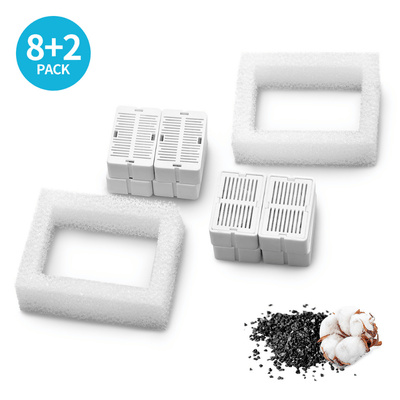 Modern Pets Pet Fountain Ceramic Cat Water Fountain Replacement Filter - 8 Pack