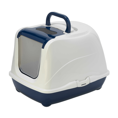 Moderna Flip Cat Enclosed Cat Litter Box Blueberry Modern Pets