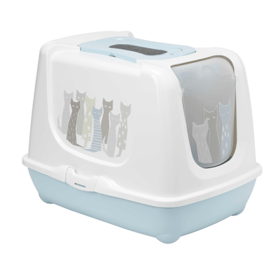 Moderna Litter Box Jumbo 57cm Moderna Maasai Hooded Cat Litter Box w/ Bonus Matching Kitty Bowl