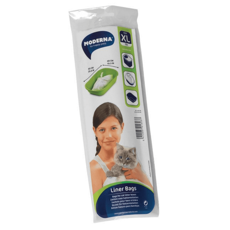 Moderna Litter Box Moderna Cat Litter Box Liner Bags, Extra Large 10 Pack