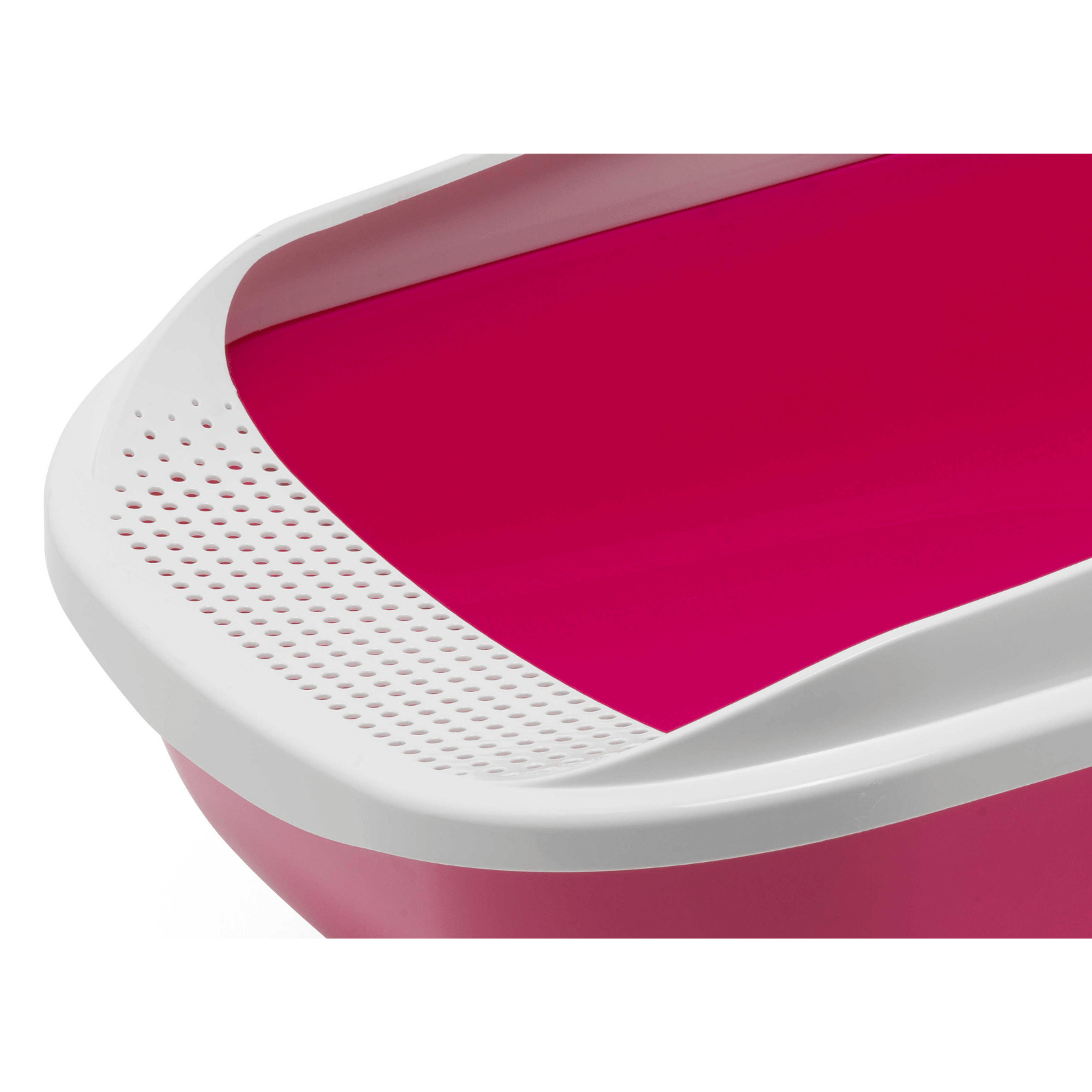 Moderna Litter Box Moderna Comfy Step Cat Litter Tray, Open Cat Toilet, Hot Pink