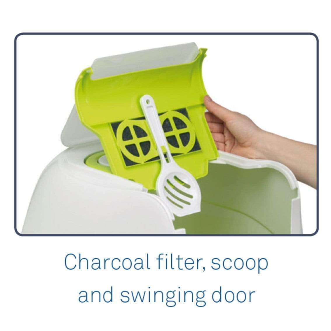 Moderna Litter Box Moderna Flip Cat Corner Enclosed Cat Litter Box, 3 Colours