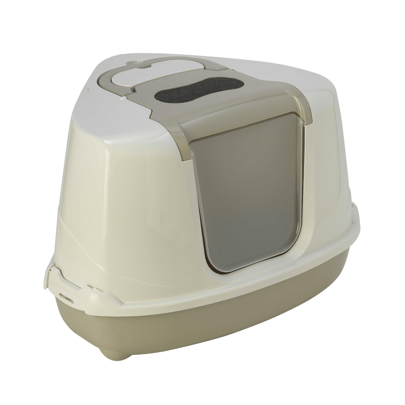 Moderna Litter Box Moderna Flip Cat Corner Enclosed Cat Litter Box, 3 Colours