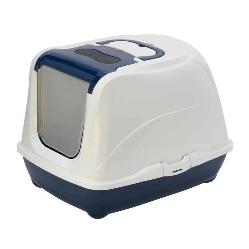 Moderna Litter Box Moderna Flip Cat Enclosed Cat Litter Box, Blueberry