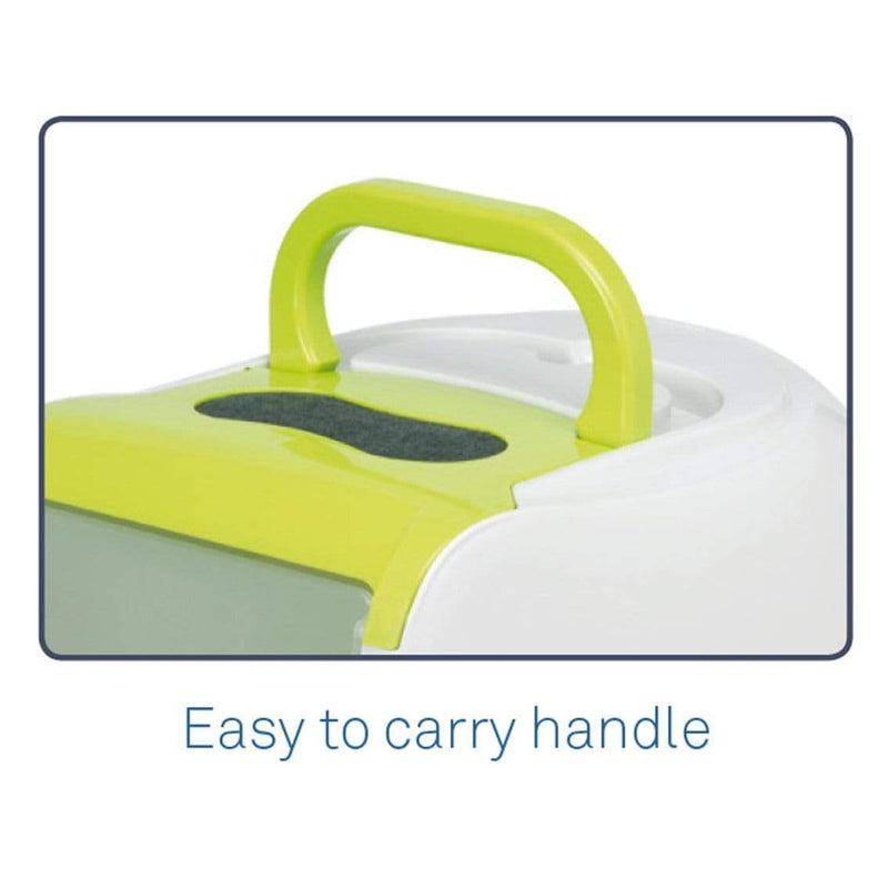 Moderna Flip Cat Enclosed Cat Litter Box, Warm Grey Modern Pets