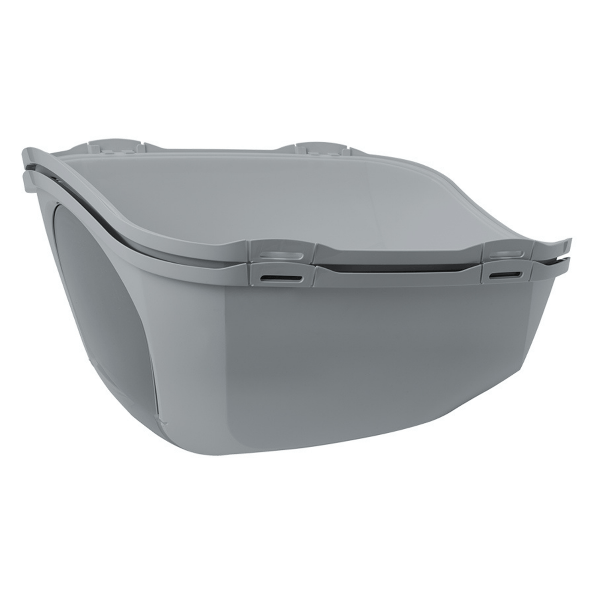 Moderna Mega Smart Extra Large Enclosed Cat Litter Box, Titanium