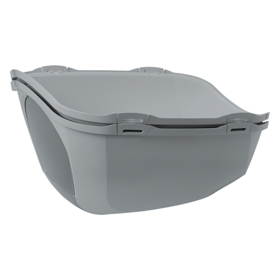 Moderna Litter Box Moderna Mega Smart Extra Large Cat Litter Box, Titanium