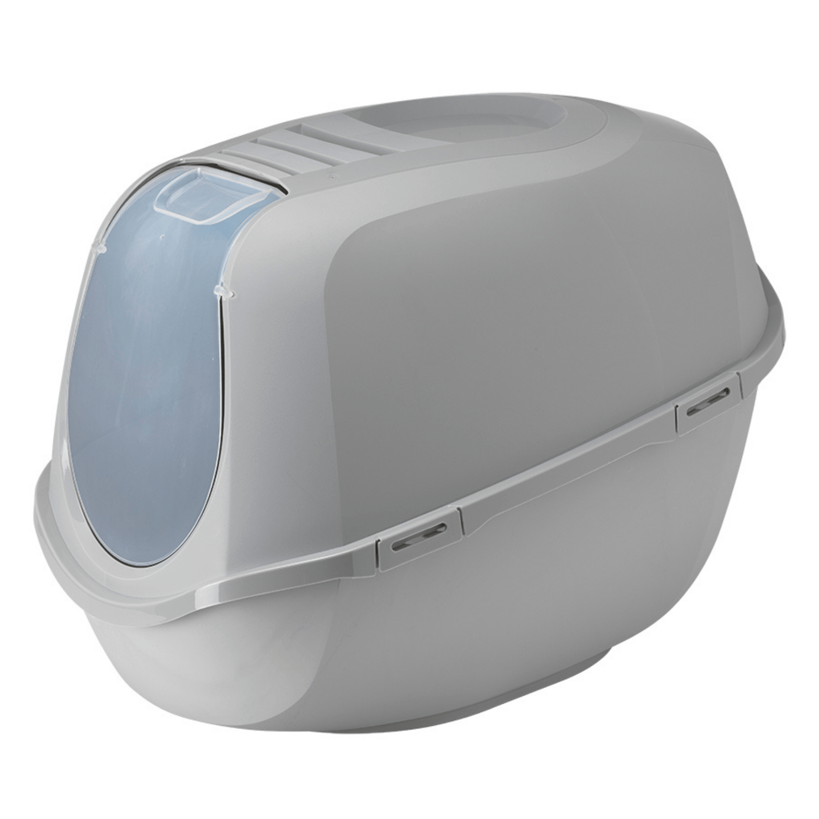 Moderna Mega Smart Extra Large Enclosed Cat Litter Box, Titanium