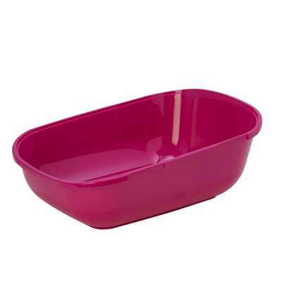 Moderna Litter Box Moderna Mega Step Cat Litter Tray, Open Cat Toilet, Hot Pink
