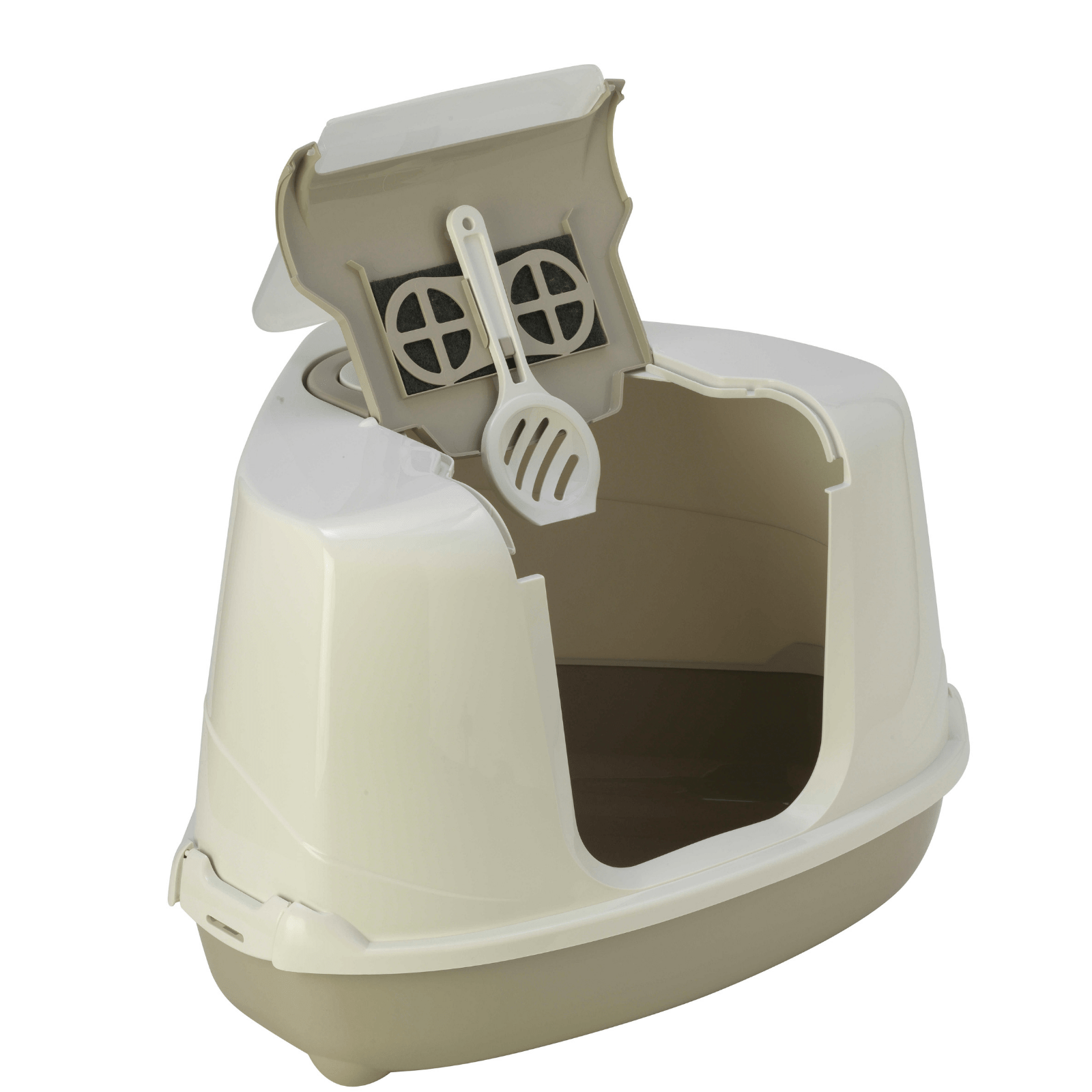 Moderna Flip Cat Corner Enclosed Cat Litter Box