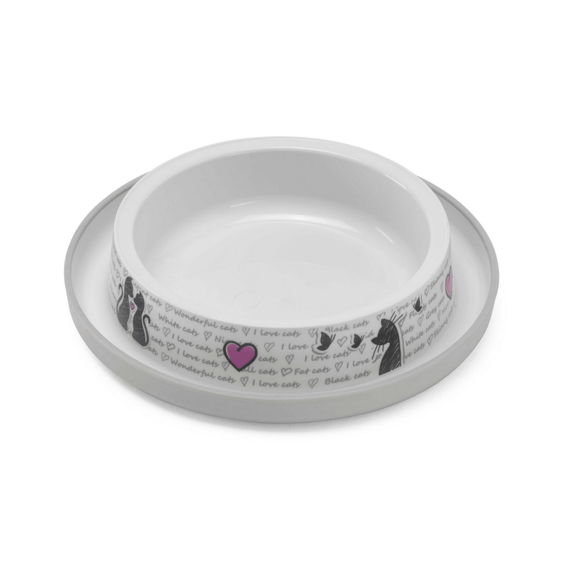 Moderna Pet Bowl 210ml Moderna Cats In Love Ant Proof Cat Bowl