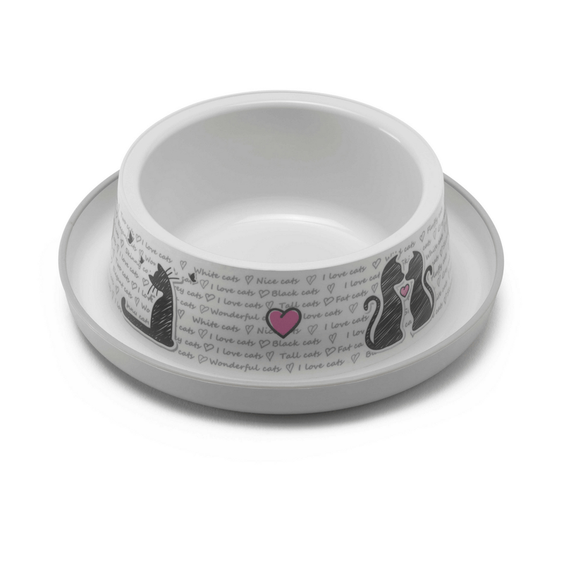 Moderna Pet Bowl 350ml Moderna Cats In Love Ant Proof Cat Bowl