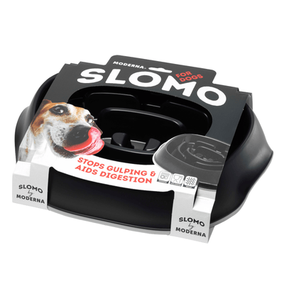 Moderna Pet Bowl Black Moderna Slomo Slow Feeder Dog Bowl 950ml, Black