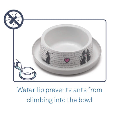 Moderna Pet Bowl Moderna Cats In Love Ant Proof Cat Bowl