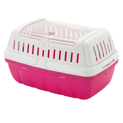 Moderna Pet Carrier Large 40cm/ 4kg Moderna Hipster Small Pet Carrier, Top Opening Travel Crate, Hot Pink