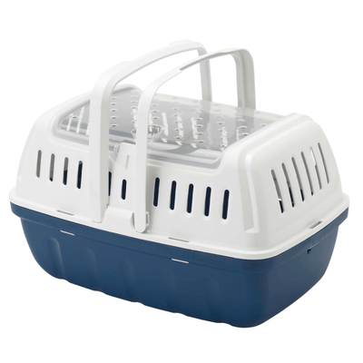 Moderna Pet Carrier Moderna Hipster Small Pet Carrier, Top Opening Travel Crate, Blue Berry