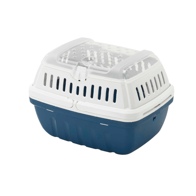 Moderna Pet Carrier Moderna Hipster Small Pet Carrier, Top Opening Travel Crate, Blue Berry