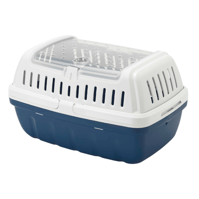 Moderna Pet Carrier Moderna Hipster Small Pet Carrier, Top Opening Travel Crate, Blue Berry