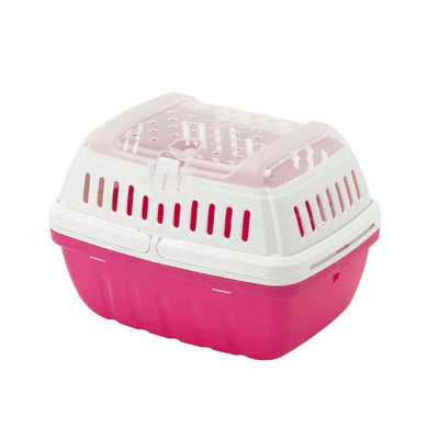 Moderna Pet Carrier Moderna Hipster Small Pet Carrier, Top Opening Travel Crate, Hot Pink