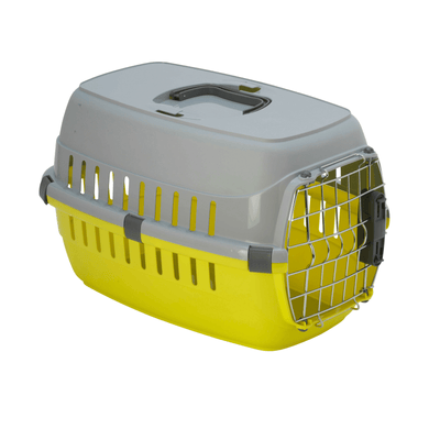 Moderna Pet Carrier Size 1 (51cm) / Fun Green/Grey Moderna Roadrunner Cat Carrier Travel Crate, Metal Door