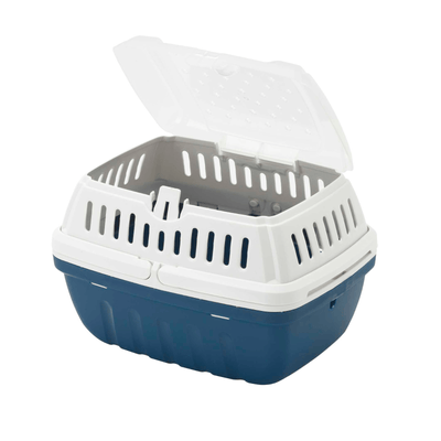 Moderna Pet Carrier Small 17cm/ 2kg Moderna Hipster Small Pet Carrier, Top Opening Travel Crate, Blue Berry