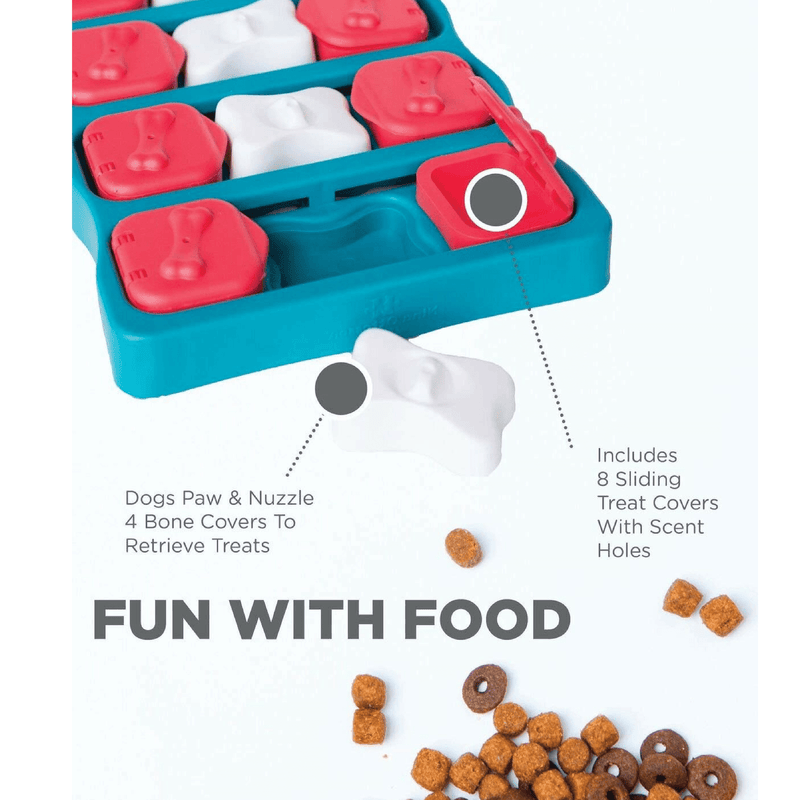 Outward Hound Dog Toy Nina Ottosson Dog Puzzle Toy Interactive Treat Dispenser, Dog Brick