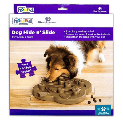 Outward Hound Dog Toy Nina Ottosson Dog Puzzle Toy Interactive Treat Dispenser, Hide N Slide
