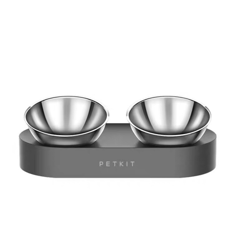 Petkit Pet Bowl Petkit Fresh Nano Adjustable Double Raised Cat Bowl, Aluminium