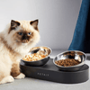 Petkit Pet Bowl Petkit Fresh Nano Adjustable Double Raised Cat Bowl, Aluminium