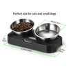 Petwant Pet Bowl Petwant Adjustable Double Raised Cat Bowl, Stainless Steel