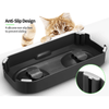 Petwant Pet Bowl Petwant Adjustable Double Raised Cat Bowl, Stainless Steel