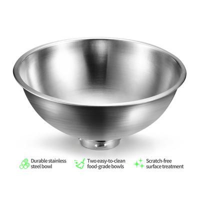 Petwant Pet Bowl Petwant Adjustable Double Raised Cat Bowl, Stainless Steel
