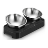 Petwant Pet Bowl Petwant Adjustable Double Raised Cat Bowl, Stainless Steel
